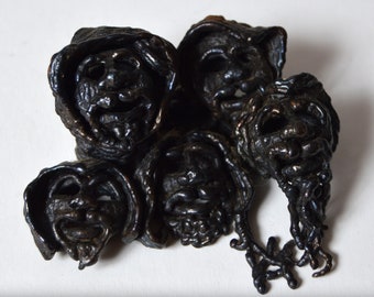 vintage Iron sculpture MAX ROBILLARD bohemian artist  1960s 1970s