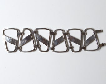 vintage MODERNIST SILVER  link bracelet