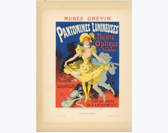 vintage JULES CHERET lithograph art nouveau Les Affiche Illustrées