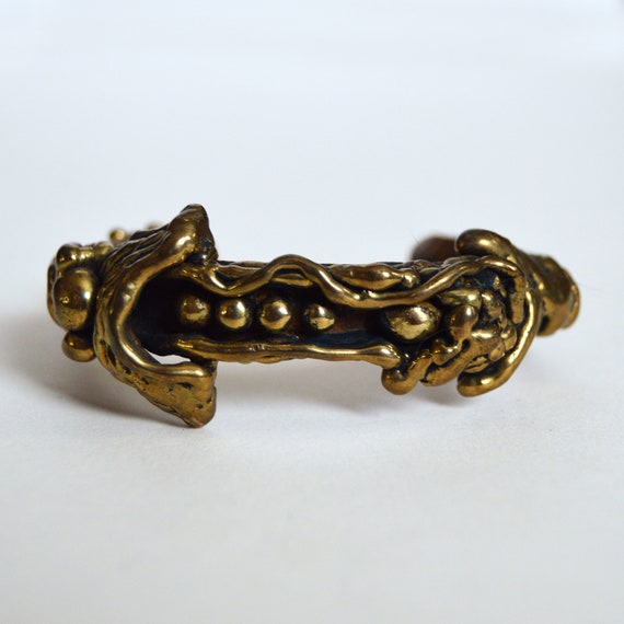 vintage brass bracelet MAX ROBILLARD bohemian art… - image 1