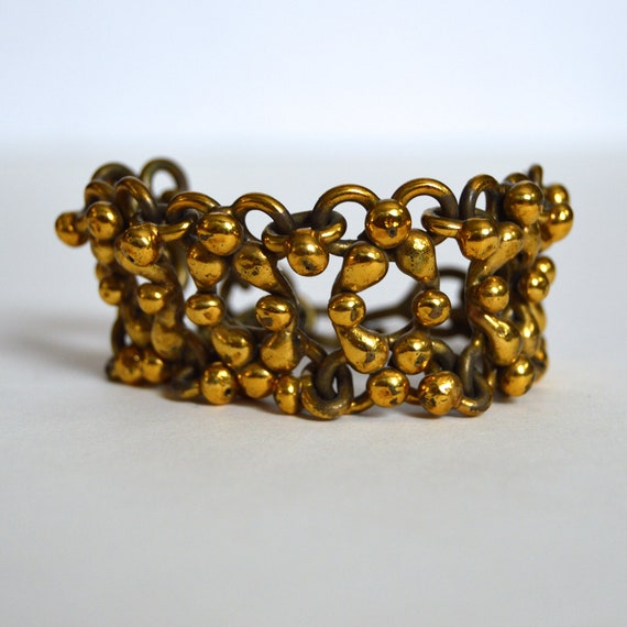 vintage brass bracelet MAX ROBILLARD bohemian arti