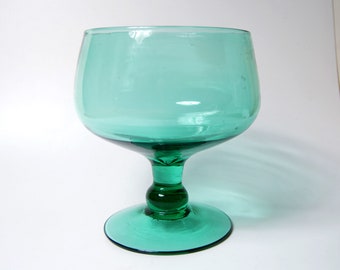 vintage BLENKO 629 Sea Green dish goblet Joel Myers