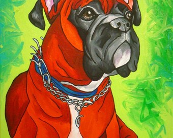 Boxer Painting 20 x 20