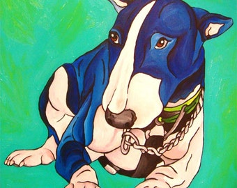 Bull Terrier Painting 20 x 20