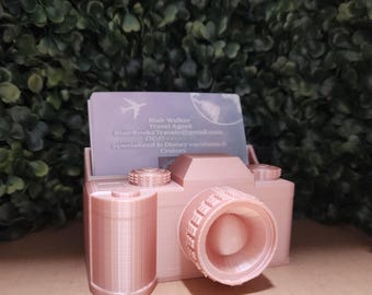 3D Printed Camera Business Card Holder: Photographer Desk Decor