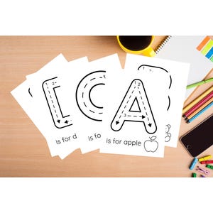 A-Z Alphabet Tracing and Coloring Sheets for Kids | Digital Download