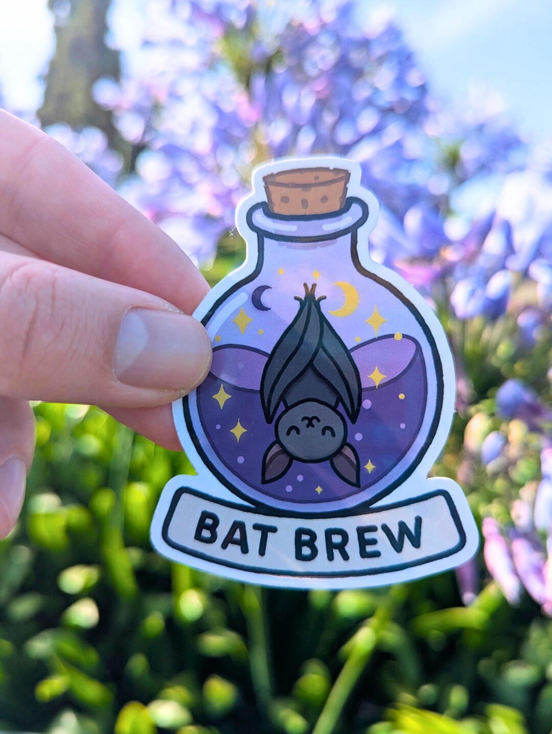 Bat Brew Potion Sticker: Waterproof Vinyl Decal, Witchy Cottagecore - Etsy