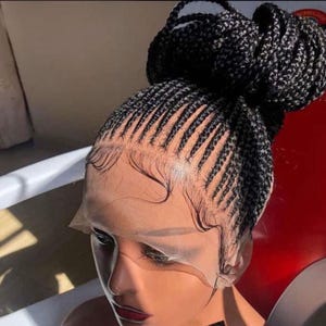 Ready to ship full lace shuku weaving braided wig for black women.