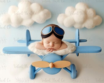 Yeele 10x10ft Aircraft Biplane Photo Backdrop Vinyl Airplane Wing - View #5