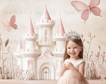 Fairytale Princess Digital Backdrop, Fairy Tale Castle Background, Castle Fantasy Backdrop, Photoshop Overlay, Photography Girls Backdrop