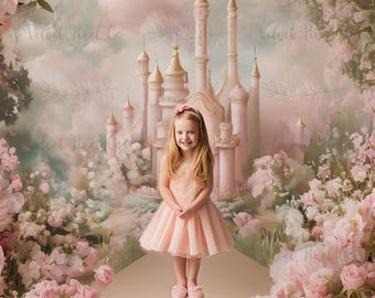 Fairytale Princess Digital Backdrop, Fairy Tale Castle Background, Castle Fantasy Backdrop, Photoshop Overlay, Photography Princess Backdrop