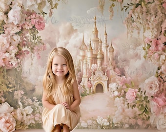 Fairytale Princess Digital Backdrop, Fairy Tale Castle Background, Castle Fantasy Backdrop, Photoshop Overlay, Photography Princess Backdrop