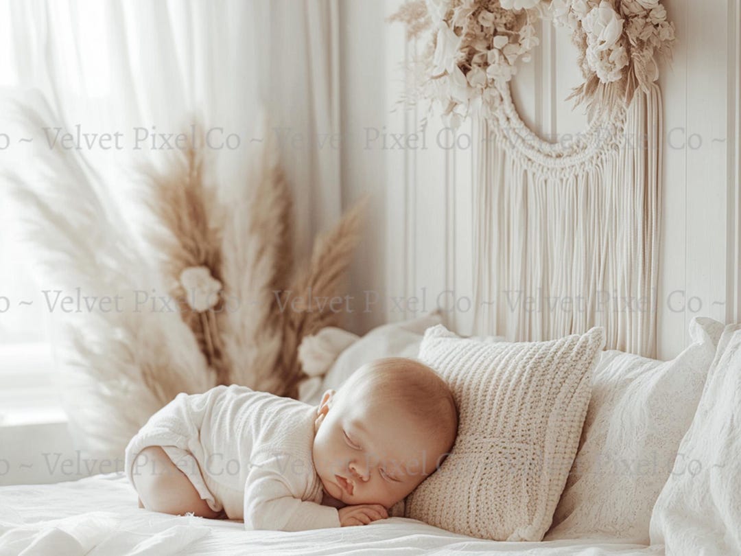 Digital Boho Backdrop, Digital Backgrounds, Newborn Photography ...