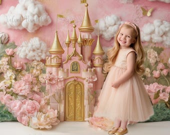 Fairytale Princess Digital Backdrop, Fairy Tale Castle Background, Castle Fantasy Backdrop, Photoshop Overlay, Photography Princess Backdrop