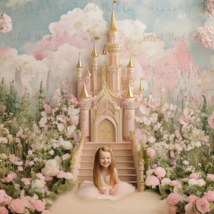 Fairytale Princess Digital Backdrop, Fairy Tale Castle Background, Castle Fantasy Backdrop, Photoshop Overlay, Photography Princess Backdrop