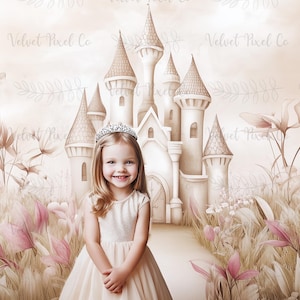 Fairytale Princess Digital Backdrop, Fairy Tale Castle Background, Castle Fantasy Backdrop, Photoshop Overlay, Photography Princess Backdrop