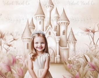 Fairytale Princess Digital Backdrop, Fairy Tale Castle Background, Castle Fantasy Backdrop, Photoshop Overlay, Photography Princess Backdrop