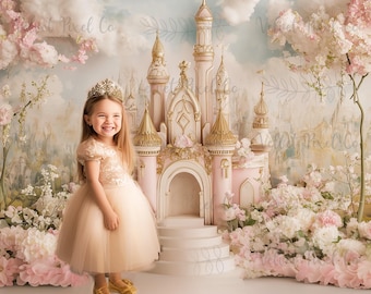 Fairytale Princess Digital Backdrop, Fairy Tale Castle Background, Castle Fantasy Backdrop, Photoshop Overlay, Photography Princess Backdrop