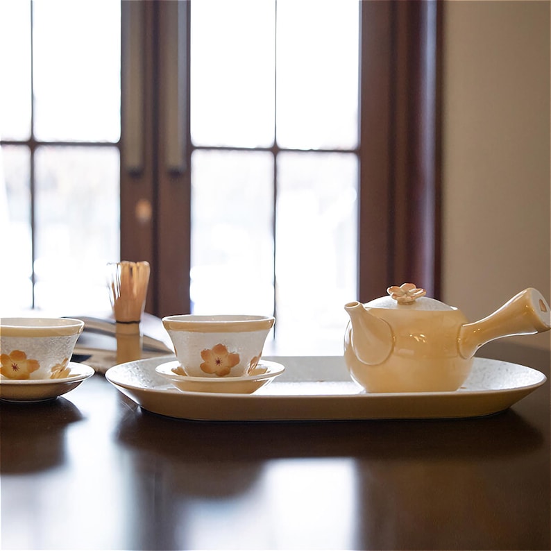 Cherry Blossom Handmade Teapot Set: Japanese Arita Ware Tea Kettle and Cups image 20