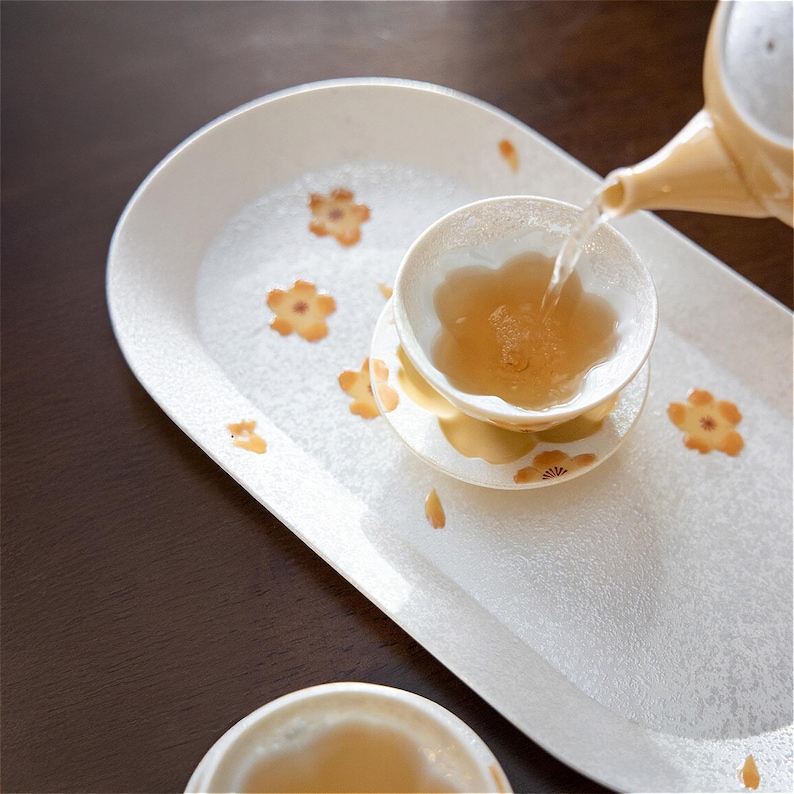 Cherry Blossom Handmade Teapot Set: Japanese Arita Ware Tea Kettle and Cups image 18