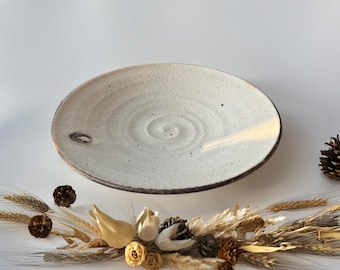 Kohiki Handmade Shallow Bowl by Takashi Sogo: 2 sizes, Japanese Artisan Ceramics [Limited Qty]