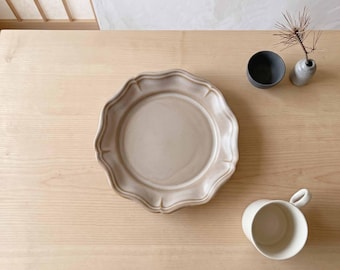 Kurashima Handmade Floral Small Plate : Japanese Craftsmanship, Home Decor