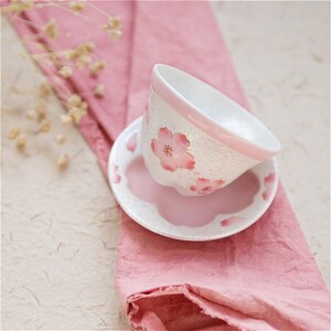 Cherry Blossom Handmade Teapot Set: Japanese Arita Ware Tea Kettle and Cups image 4