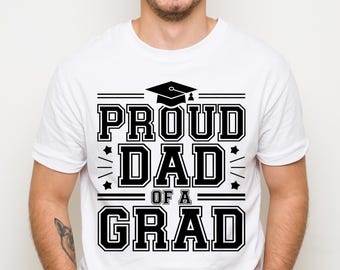 Papá orgulloso de un graduado PNG, papá graduado PNG descarga digital, diseño de camiseta de graduación de padre