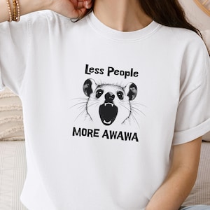 Funny Hyrax Awawa Animal Lover T-Shirt | Humorous Meme Wildlife Gift Tee | Sarcastic Novelty Shirt for Hyrax Fan, Unisex Soft Cotton Apparel