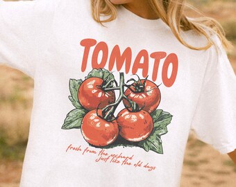 Tomato Girl Summer Tee: Vintage Garden T-Shirt