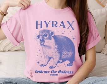 Camiseta Hyrax Embrace the Madness, Camiseta Hyrax Awawa, Camiseta Rock Hyrax, Camiseta Screaming Hyrax, Camiseta Funny Animal Meme, Camiseta Untamed Spirit