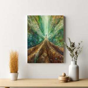 Astral Projection Tree of Life Spiritual Art, Abstract Cosmic Awakening Print, Enlightenment Decor, Psychedelic Universe Digital Download