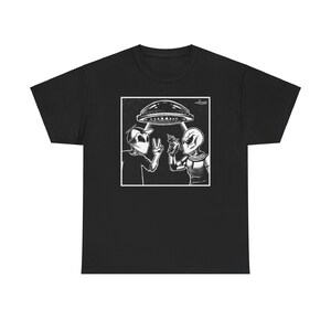 Alien Encounter Unisex Tee, Alien Invasion T-shirt, Extraterrestrial Shirt, UFO Gift Apparel, Sci-Fi Tee for Men and Women