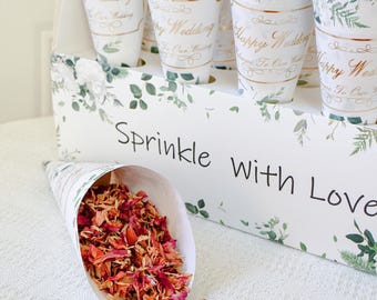 Dried Flower Wedding Confetti/confetti bluk/Cones petals materials/ Gifts for wedding/Dried flower  Cone/Rose flower confetti