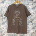 Vintage 90s G59 Records Skeleton Tee Shirt | Brown 