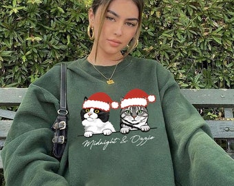 santa cat sweatshirt