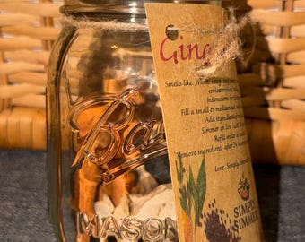 Glass Jar Gingerbread Simmer Pot