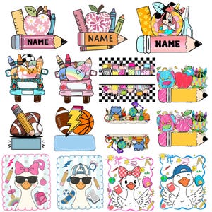 Custom Name Back To School Png Bundle, Teacher Png , Custom Back To School for Girl Png, Custom Name Back To School, First Day Of School Png