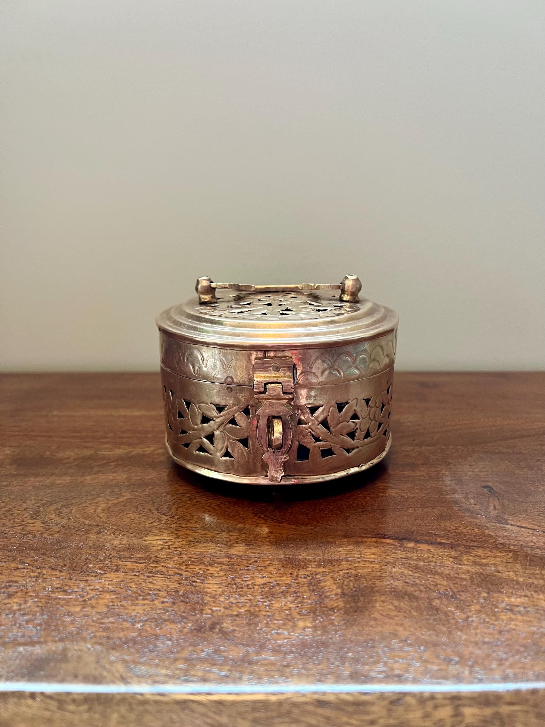 Vintage Brass Storage Container - Etsy
