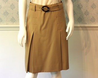 Vintage Beige Bonwit Teller Horseshoe Skirt