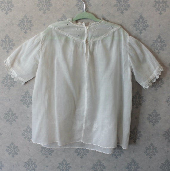 Vintage Sheer Soft White Cotton Embroidered Eyele… - image 2
