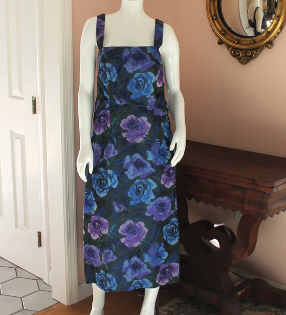 Vintage Purple and Blue Taffeta Sleeveless Dress … - image 6