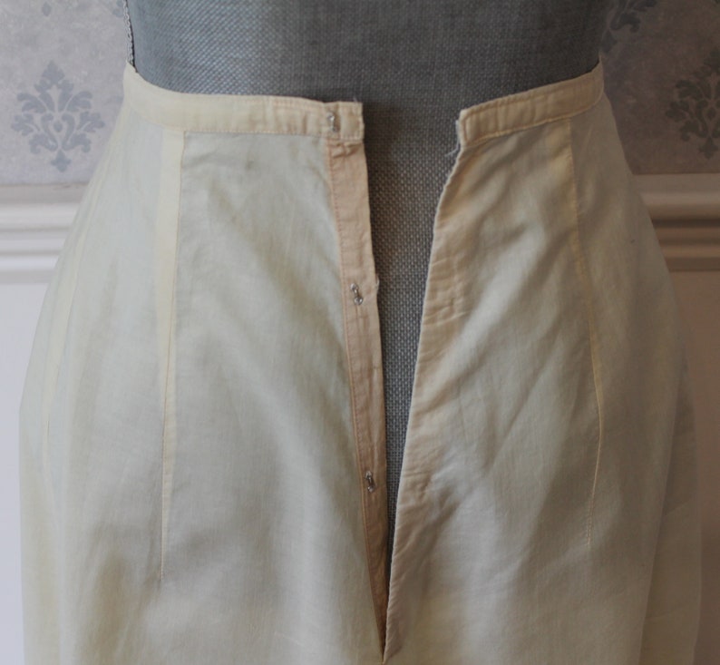 Vintage Ivory Cotton Plain Petticoat Under Skirt