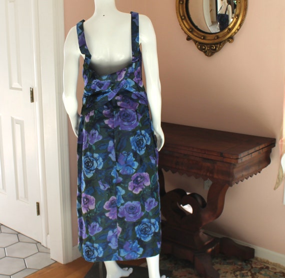 Vintage Purple and Blue Taffeta Sleeveless Dress … - image 10