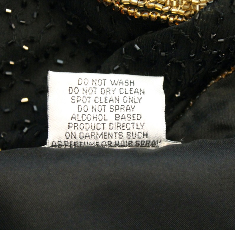 Vintage Stenay Black and Gold Beaded and Sequin Long Sleeve Women's Jacket image 10