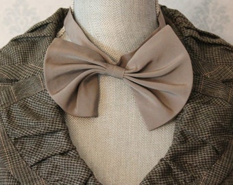 Vintage Gray Silk Men's Bow Tie