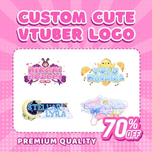 Custom Vtuber Logo, Vtuber Logo, Logo For Stream, Vtuber Logo Text or Animated, Vtuber Asset, Logo Vtuber Commission, Cute Vtuber Logo