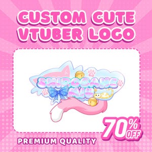 Vtuber Logo, Custom Vtuber Logo, Cute Vtuber Logo, Logo For Stream, Vtuber Asset, Logo Vtuber Commission, Vtuber Logo Text or Animated