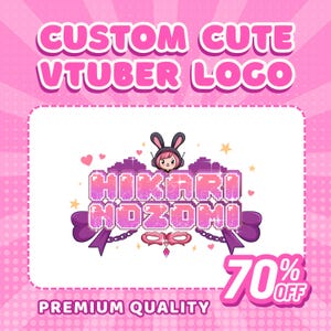 Logo For Stream, Vtuber Logo Text or Animated, Logo Vtuber Commission, Vtuber Logo, Custom Vtuber Logo, Kawaii Vtuber Logo, Vtuber Asset