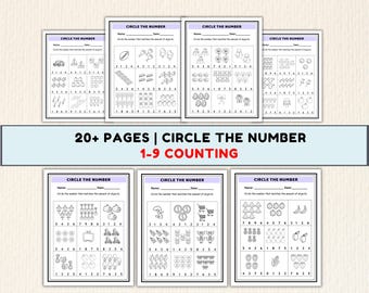 20 Number Circle Worksheets for Kids Printable PDF Preschool Counting Math Practice Ages 3–5